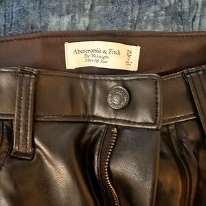Abercrombie & Fitch Black Leather Pants